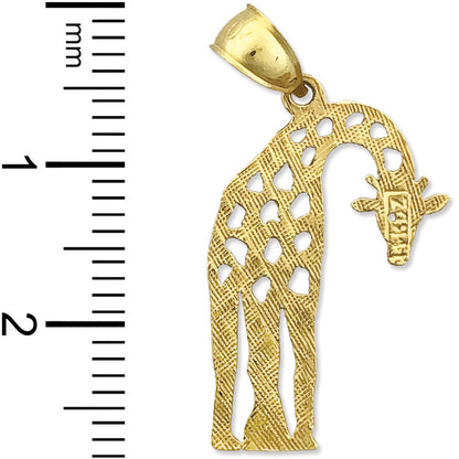 14K Gold Anhänger Giraffe mit Ausschnitten