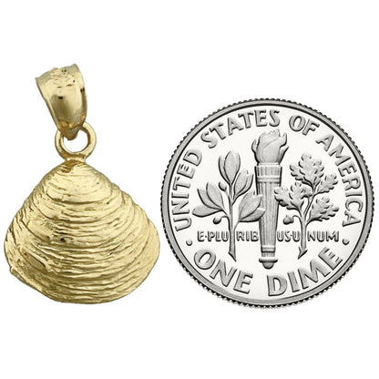 14K Gold Muschel-Charm (Marine Weichtier)
