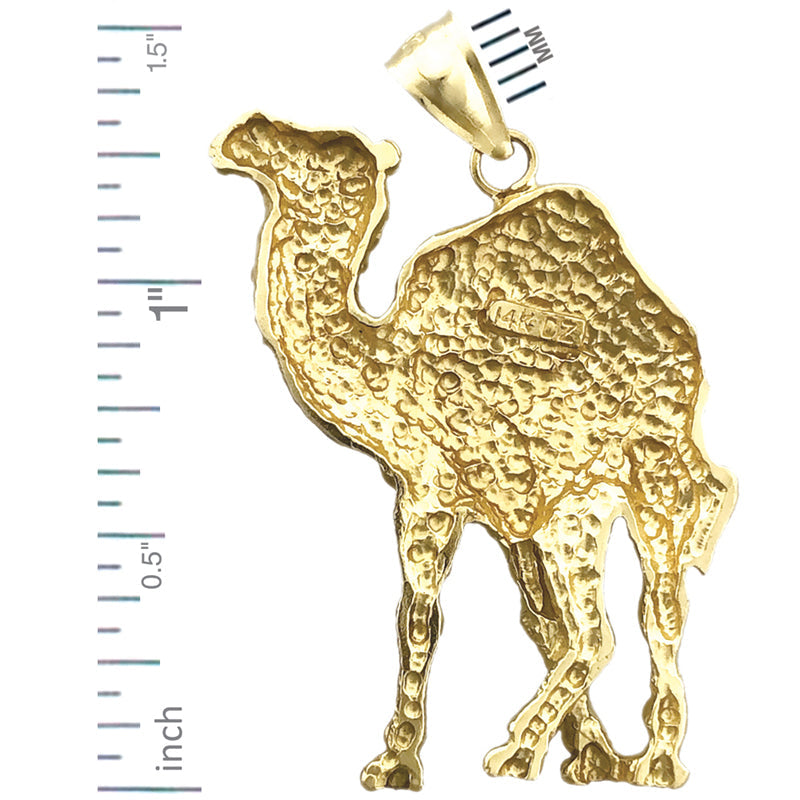 585 Gold Kamel-Anhänger, 36 mm