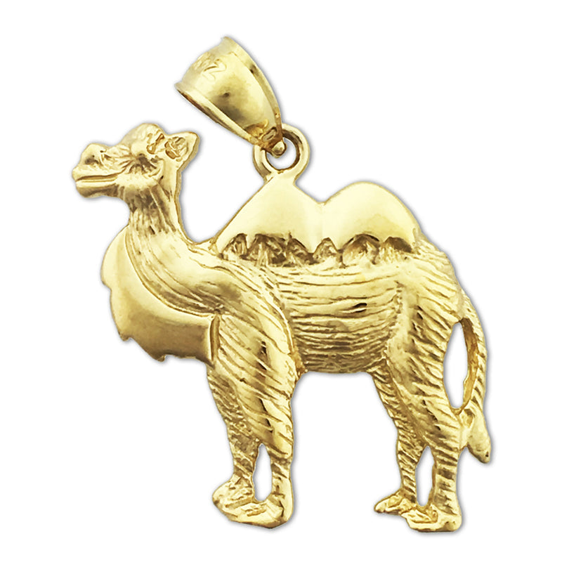 14K Gold Anhänger Kamel mit zwei Höckern