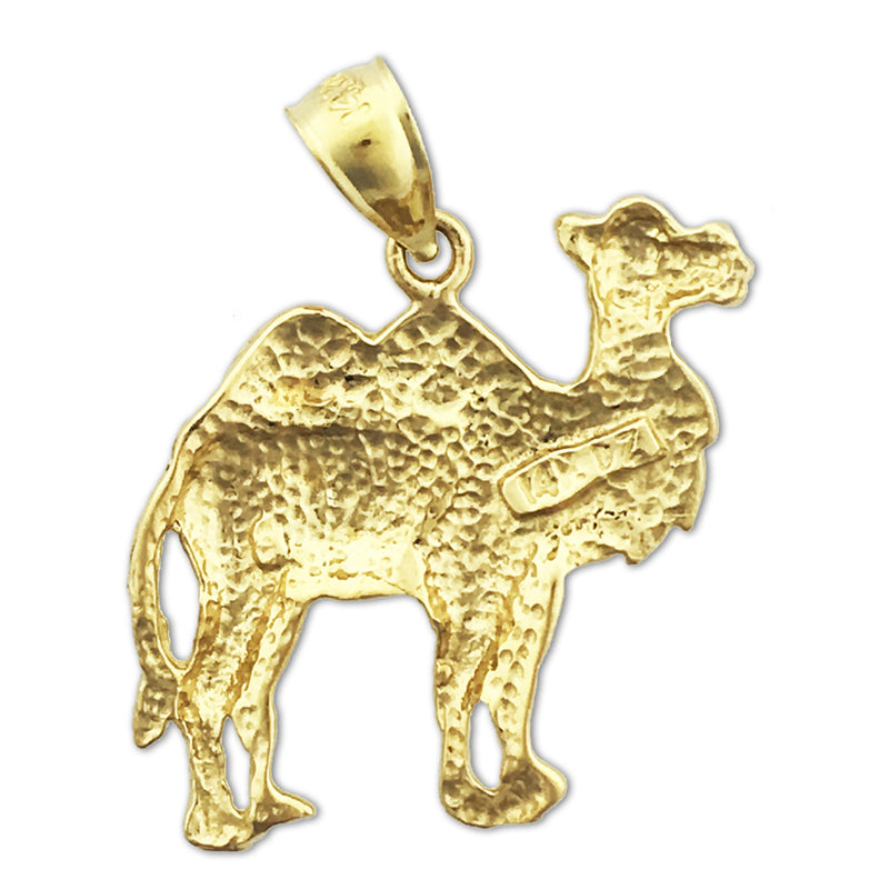 14K Gold Anhänger Kamel mit zwei Höckern