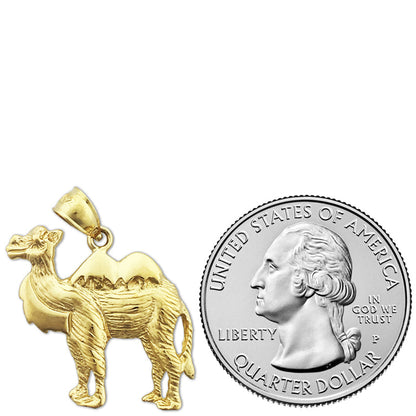 14K Gold Anhänger Kamel mit zwei Höckern