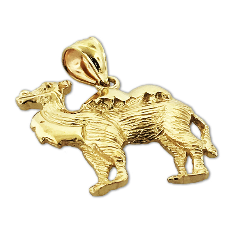 14K Gold Anhänger Kamel mit zwei Höckern