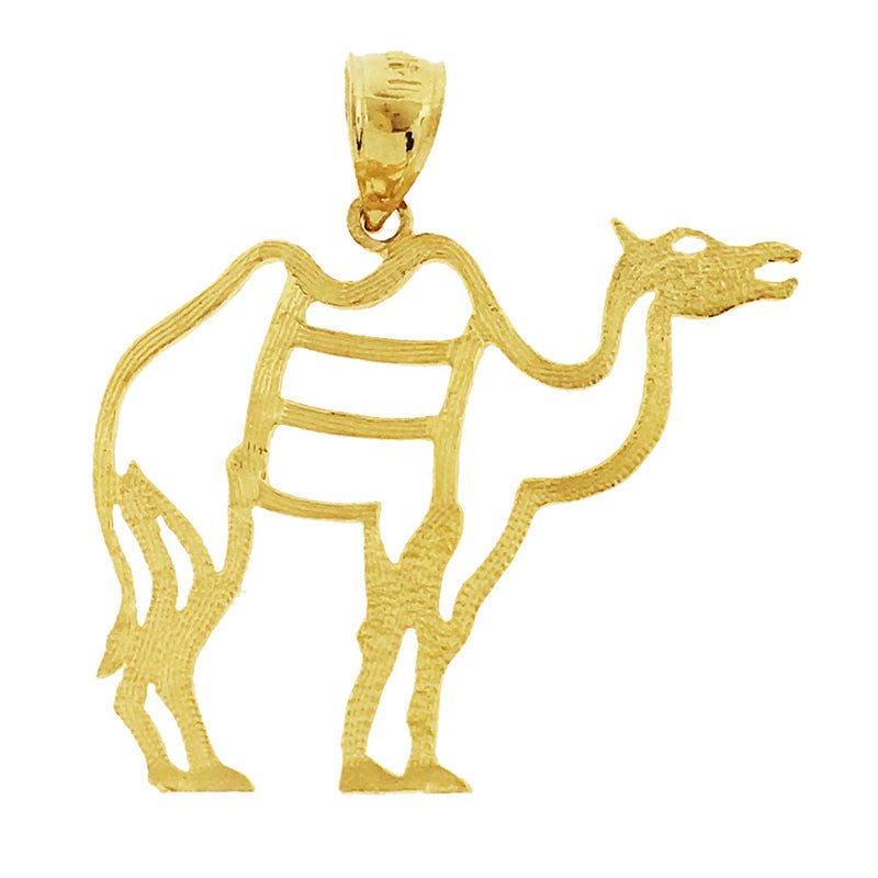 14K Gold Anhänger „Kamel" mit Cut-Out