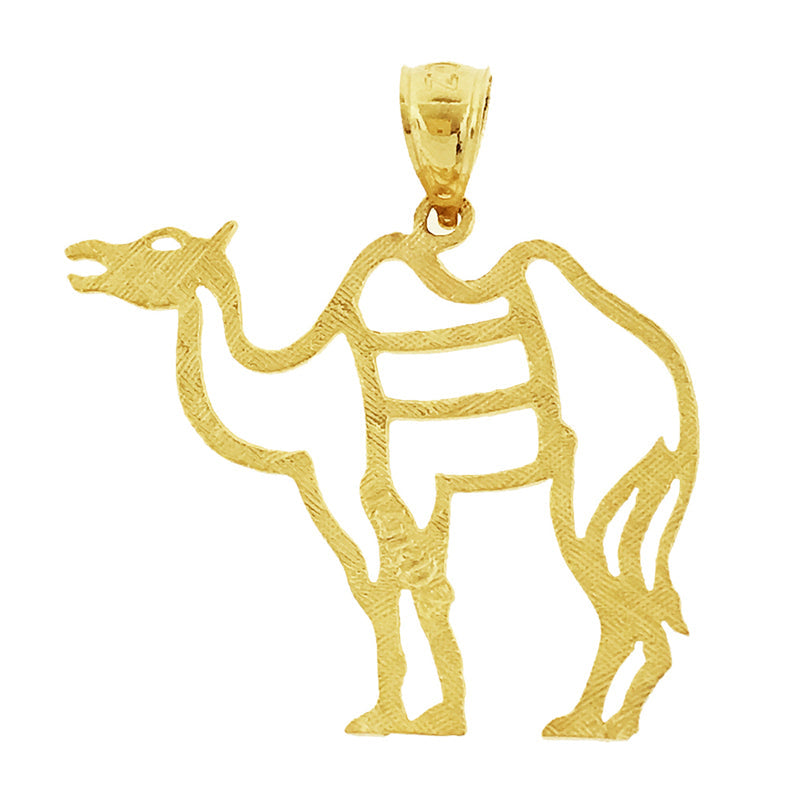 14K Gold Anhänger „Kamel" mit Cut-Out