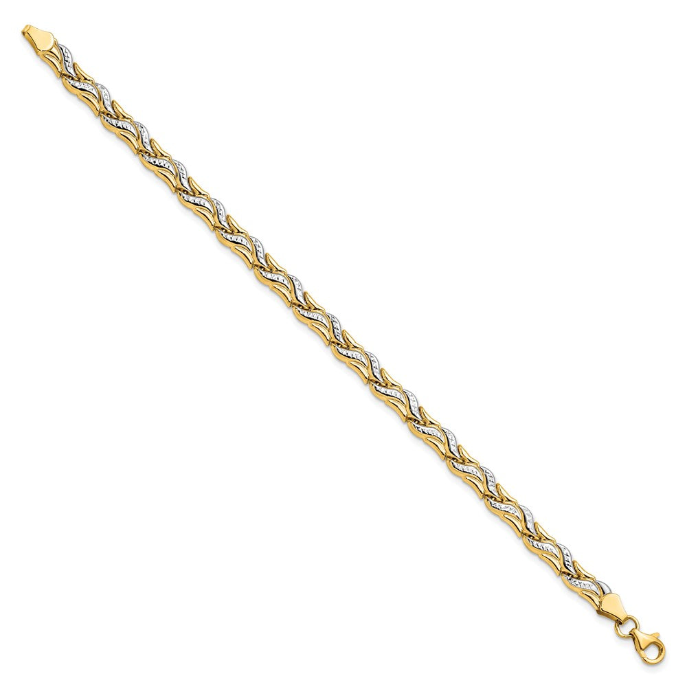 14K Gelb & Rhodium Diamantiert Armband