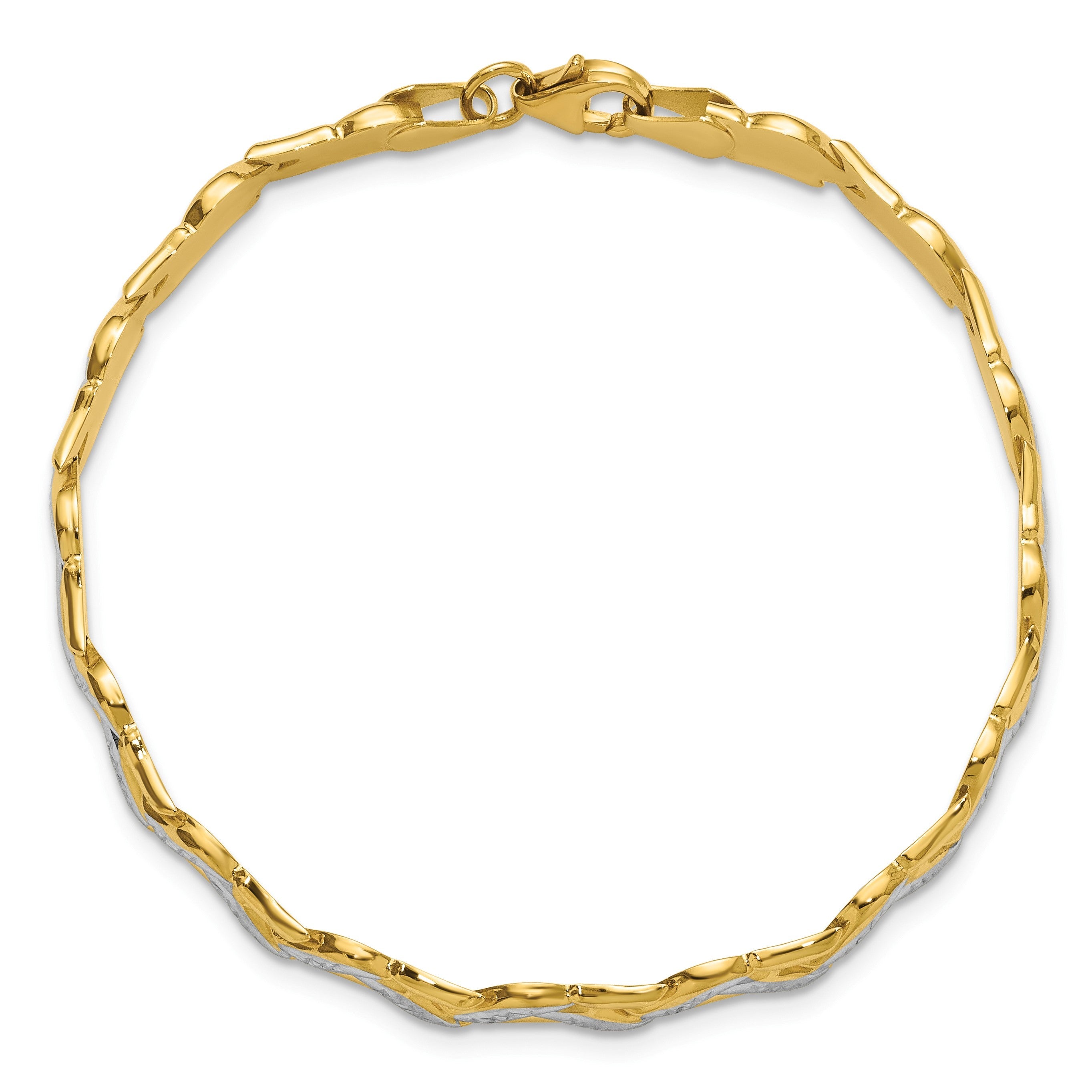 14K Gelb & Rhodium Diamantiert Armband