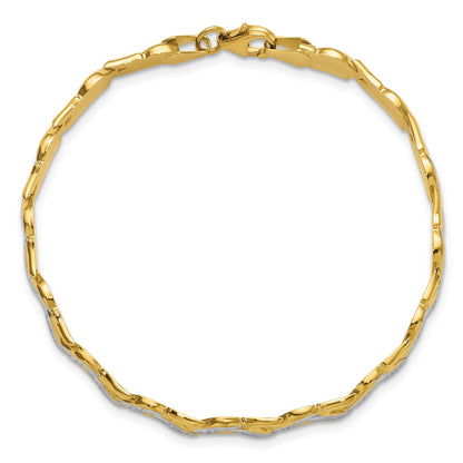 14K Gelb & Rhodium Diamantiert Armband