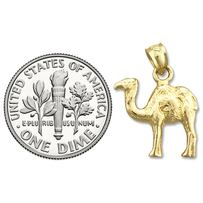 14K Gold 3D-Kamel-Charm