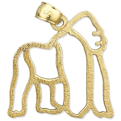 14K Gold Anhänger „Gorilla" mit Durchbrucharbeit