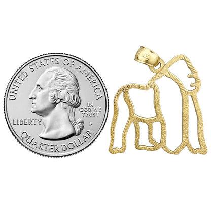 14K Gold Anhänger „Gorilla" mit Durchbrucharbeit