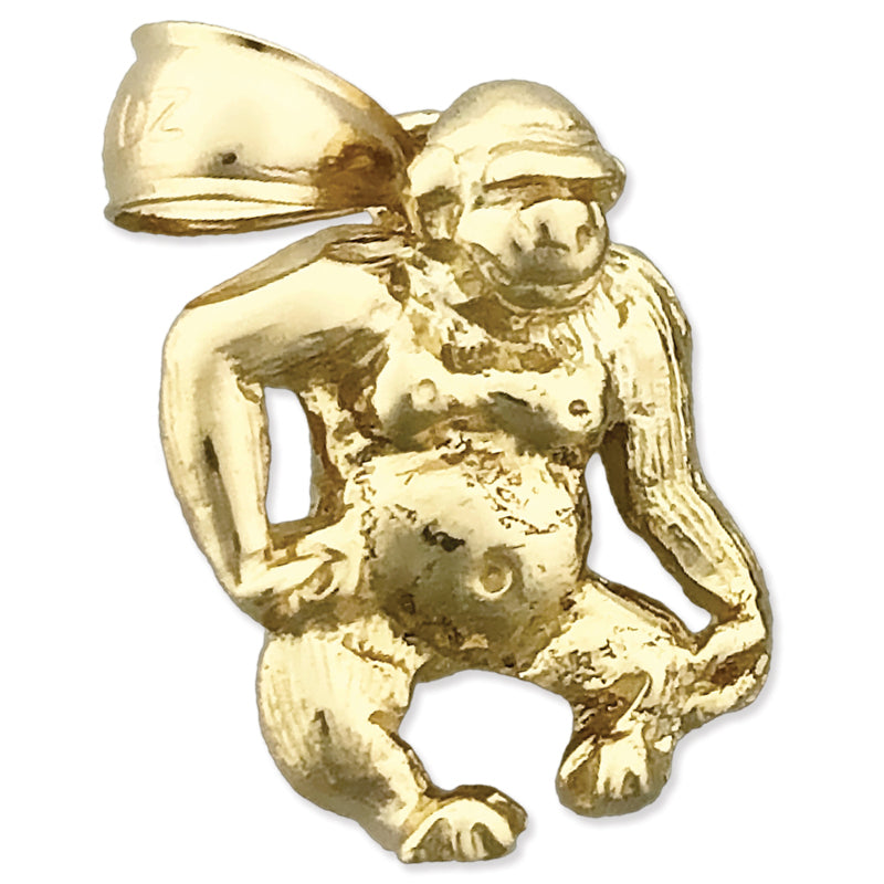 14K Gold Charm "Gorilla