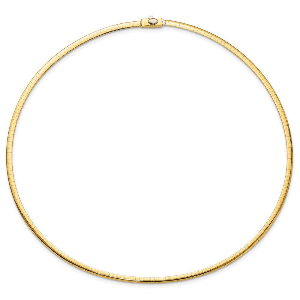14K Bicolor 3mm Wendbar Omega Halskette