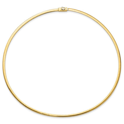 14K Bicolor 3mm Wendbar Omega Halskette