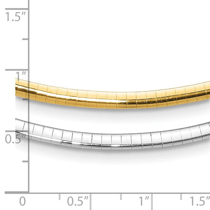 14K Bicolor 3mm Wendbar Omega Halskette