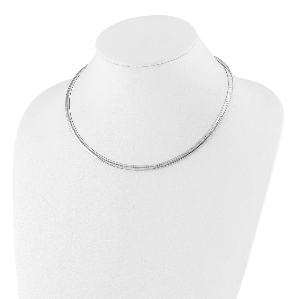 14K Bicolor 4mm Wendbar Omega Halskette