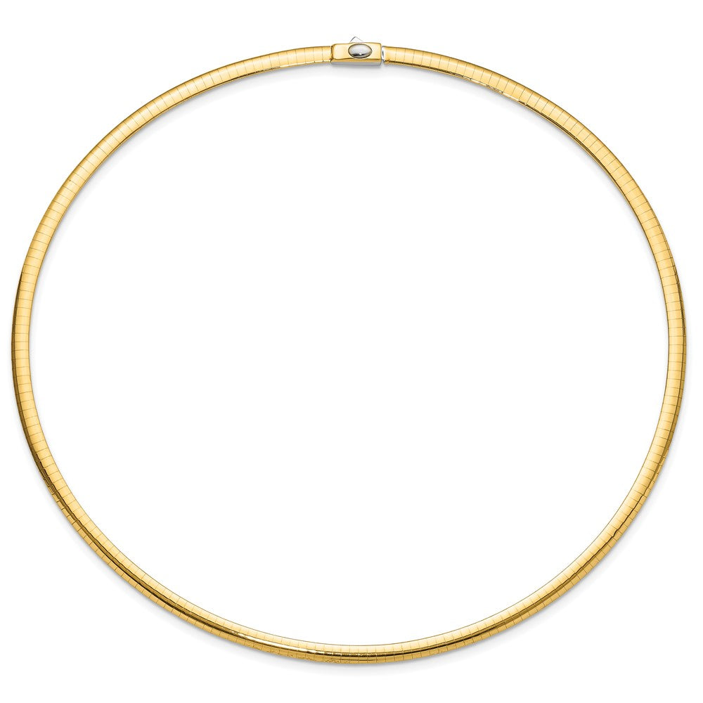 14K Bicolor 4mm Wendbar Omega Halskette