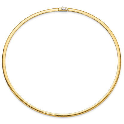 14K Bicolor 4mm Wendbar Omega Halskette