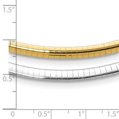 14K Bicolor 4mm Wendbar Omega Halskette