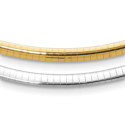 14K Bicolor 4mm Wendbar Omega Halskette