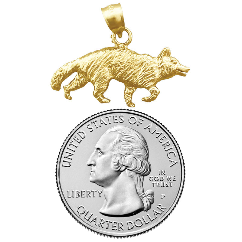 14K Gold Coyote-Anhänger