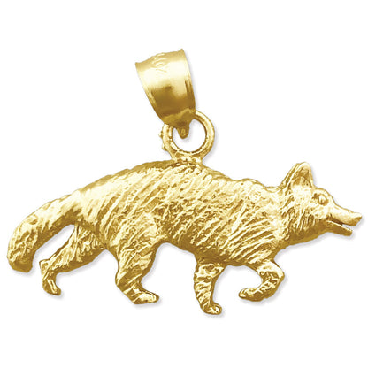 14K Gold Coyote-Anhänger