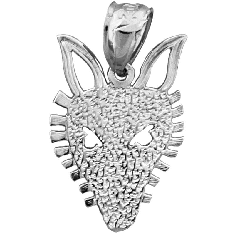 14K Gold Silhouette Kojote-Gesicht Charm