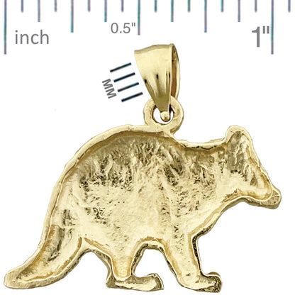 14K Gold Anhänger Waschbär