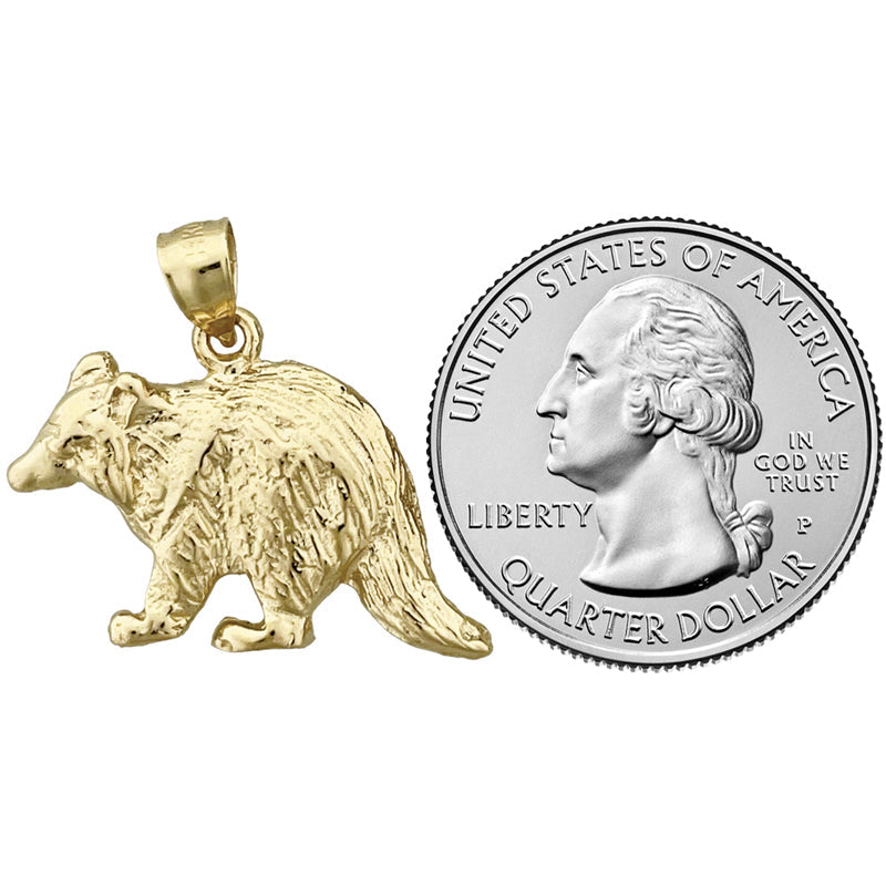 14K Gold Anhänger Waschbär