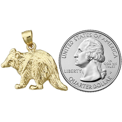 14K Gold Anhänger Waschbär