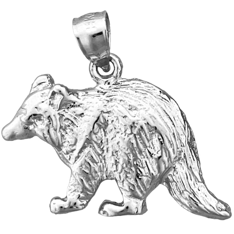 14K Gold Anhänger Waschbär