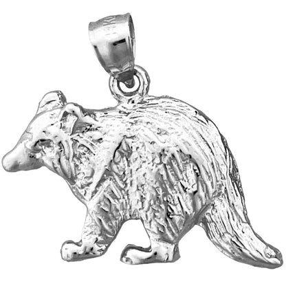 14K Gold Anhänger Waschbär