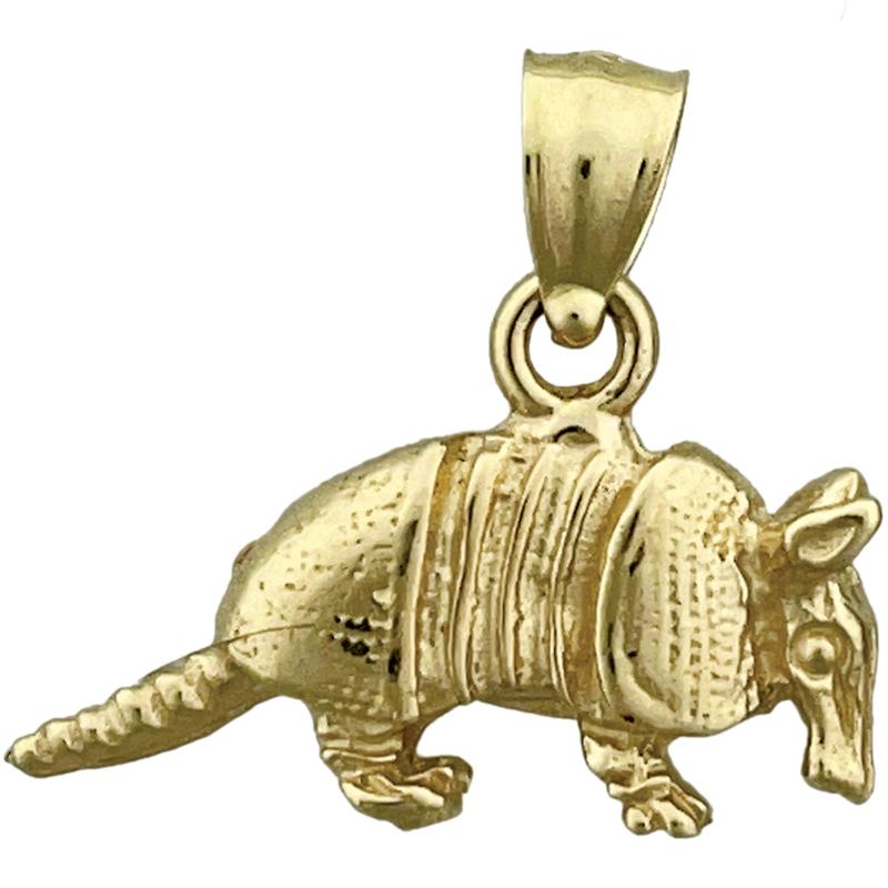 14K Gold 3D-Gürteltier-Charm