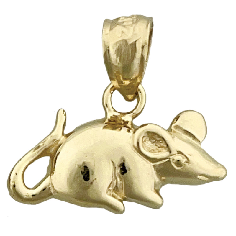585 Gold 18 mm Maus-Charm