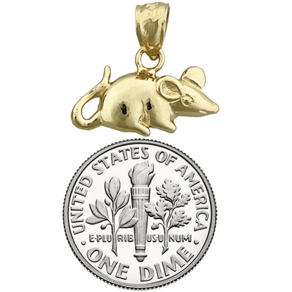 585 Gold 18 mm Maus-Charm