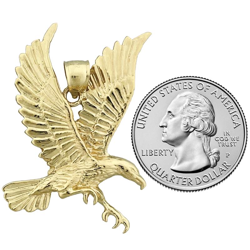 14K Gold Anhänger Fliegender Adler