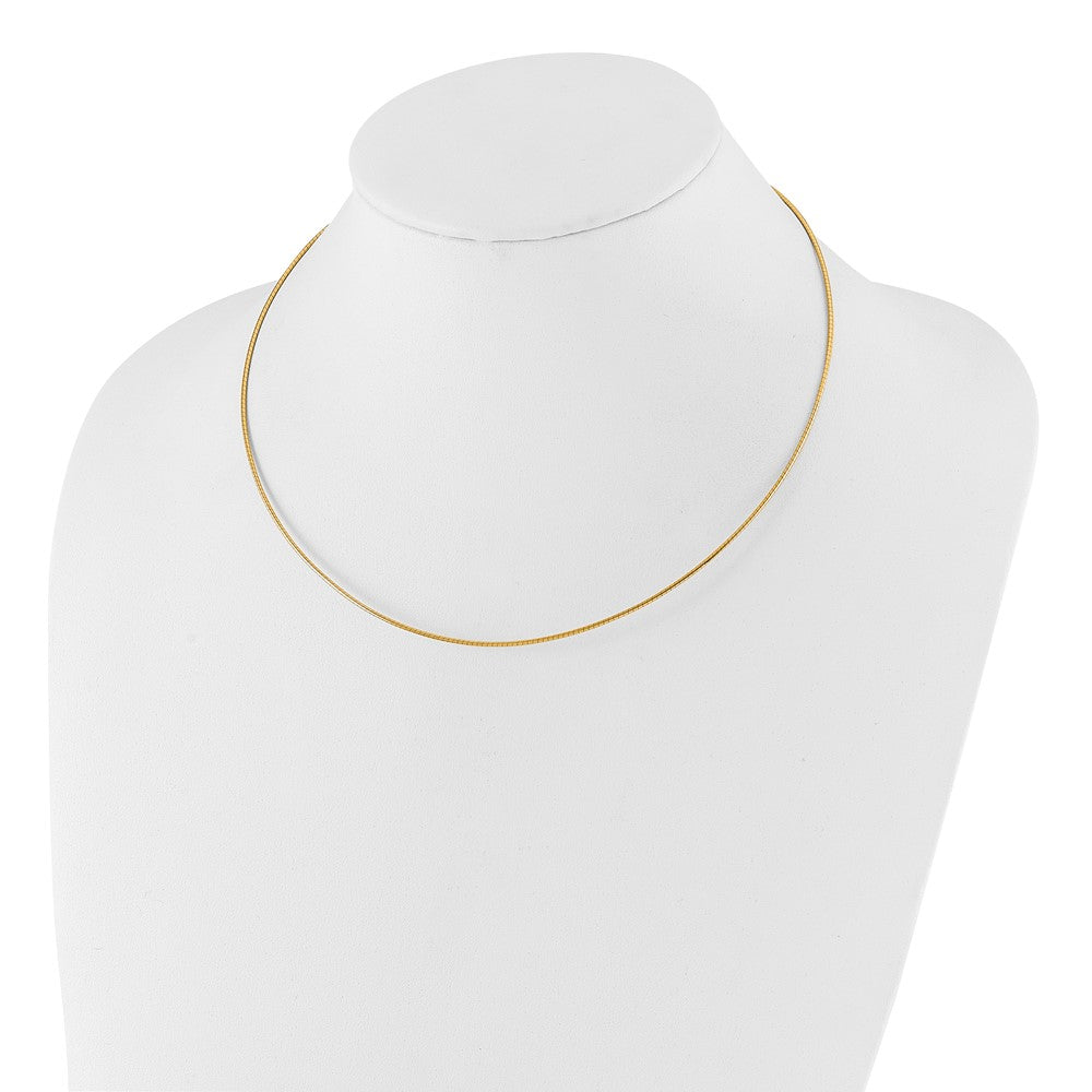 14K Gelbgold 1.2mm Detachable Verschluss Omega Halskette