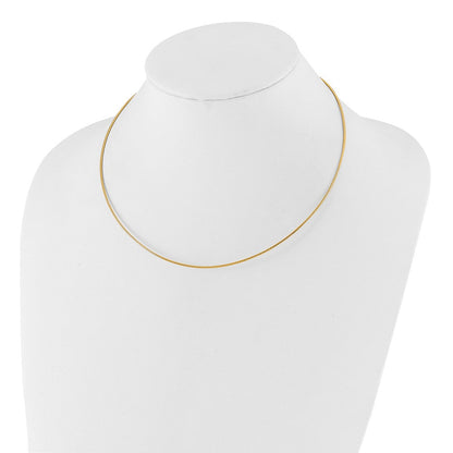 14K Gelbgold 1.2mm Detachable Verschluss Omega Halskette