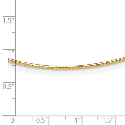 14K Gelbgold 1.2mm Detachable Verschluss Omega Halskette