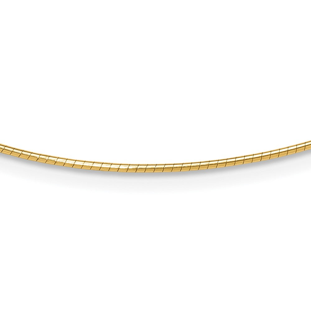 14K Gelbgold 1.2mm Detachable Verschluss Omega Halskette