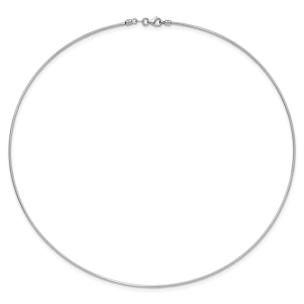 14K Weißgold 1.2mm Detachable Verschluss Omega Halskette