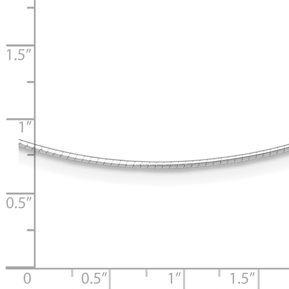 14K Weißgold 1.2mm Detachable Verschluss Omega Halskette