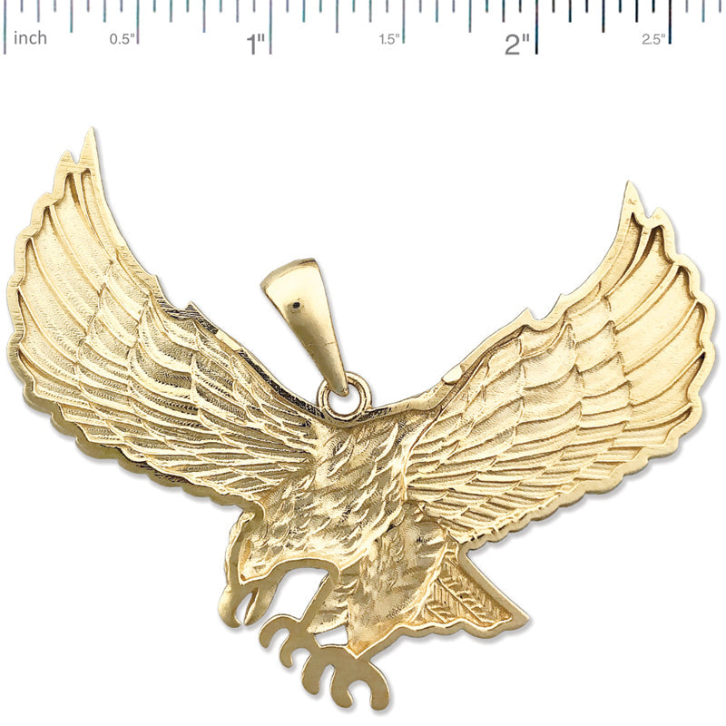 14K Gold Anhänger „Angreifender Adler“