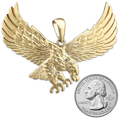 14K Gold Anhänger „Angreifender Adler“