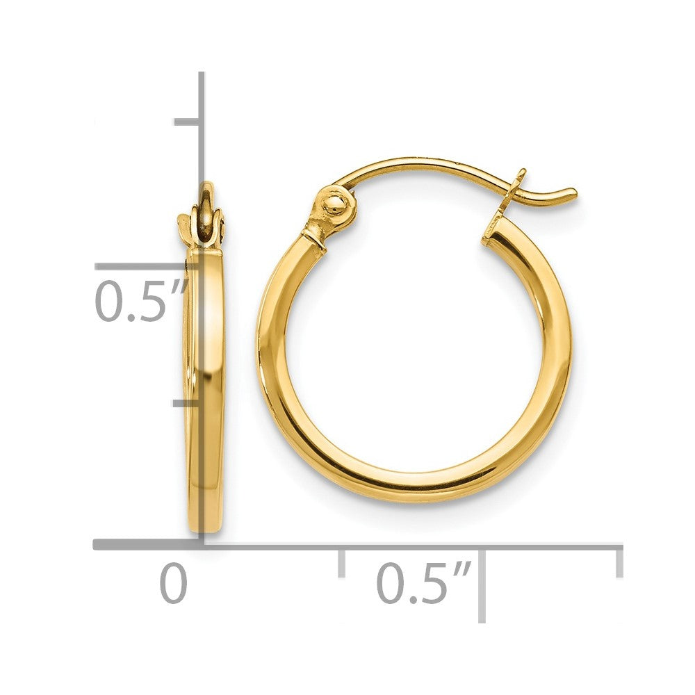 14K Gelbgold Poliert Creolen