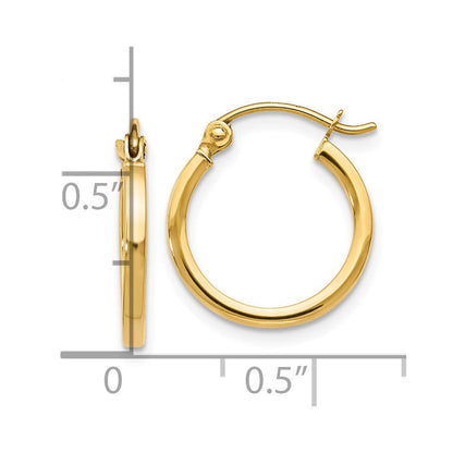 14K Gelbgold Poliert Creolen