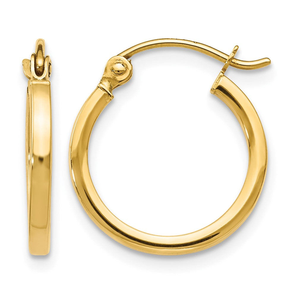 14K Gelbgold Poliert Creolen