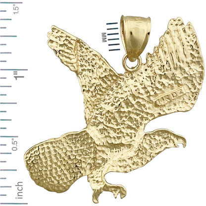 14K Gold 38MM Fliegender-Adler-Anhänger
