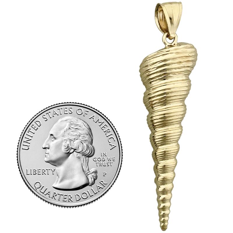 585 Gold 40 mm Kegelschnecken-Seeschale-Anhänger