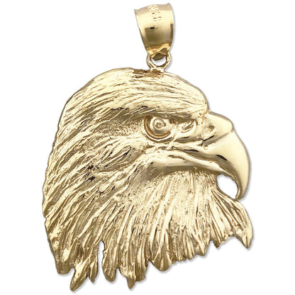 14K Gold Weißkopfseeadler-Kopf-Anhänger